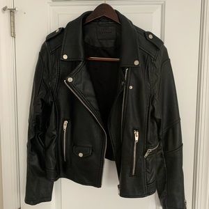 BlankNYC Black Faux Leather Jacket (size Large)